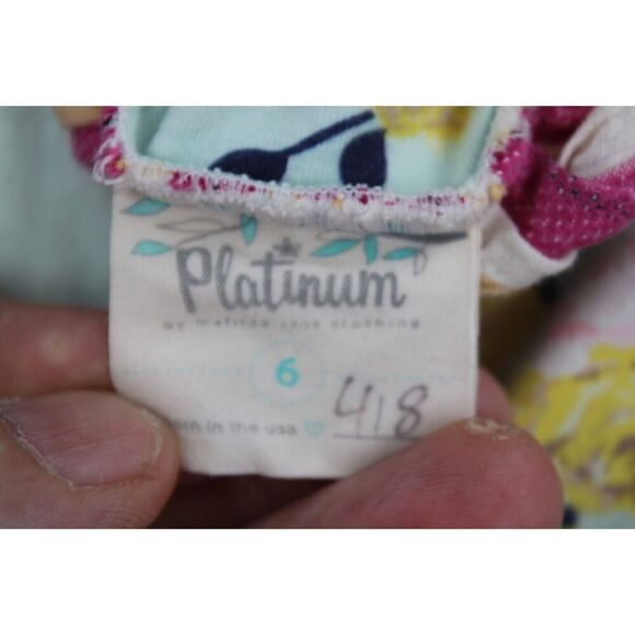 MATILDA JANE PLATINUM SLEEVELESS FLORAL AT THE TOP SEAHORSE RIBBON TRIM SIZE 6 - Picture 7 of 8
